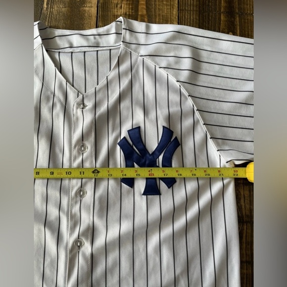 NY Yankees White Baseball Jersey Majestic Men 50 #14 Authentic Fan Gear - Picture 8 of 9